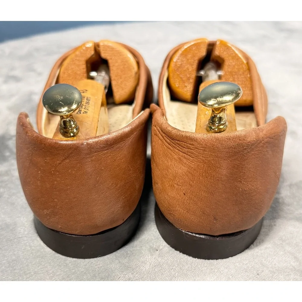 Sesto Meucci Mules Womens 11 M Brown Leather Slip On Made in Italy